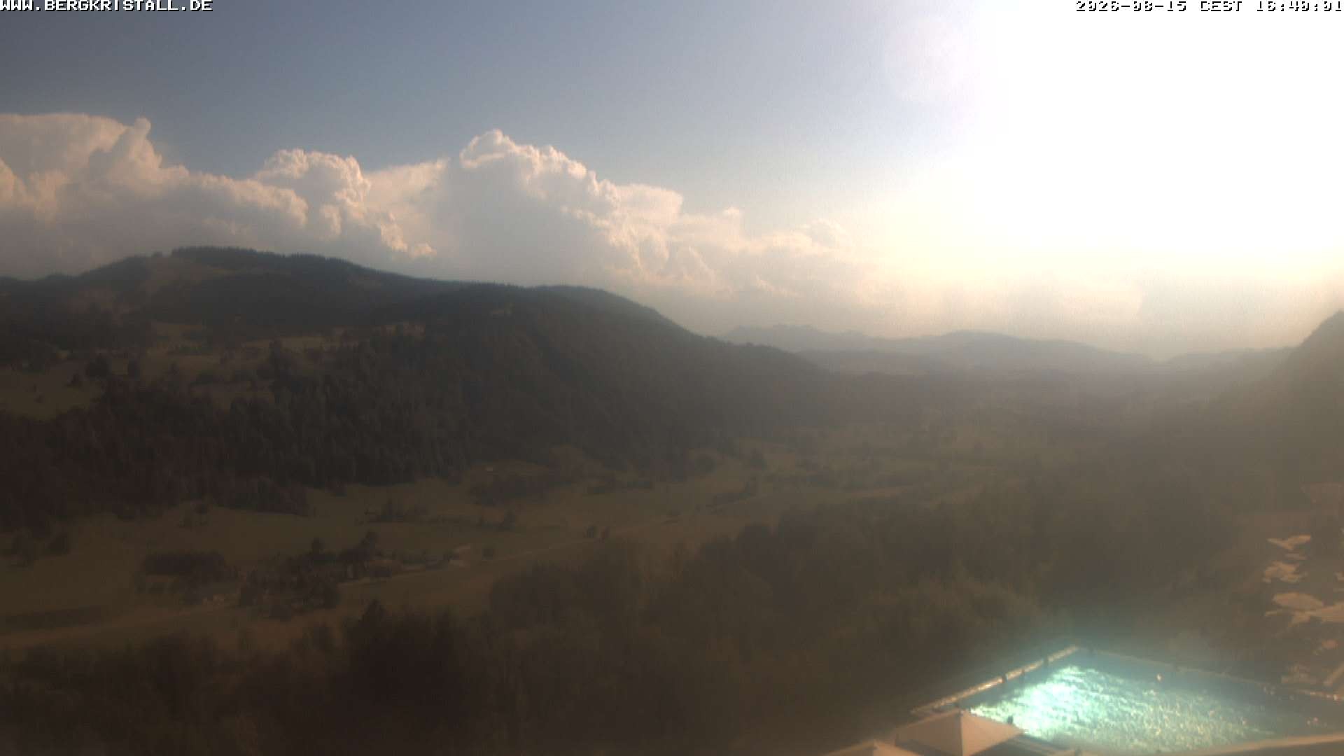 Archiv Foto Webcam Blick vom Hotel Bergkristall in Oberstaufen