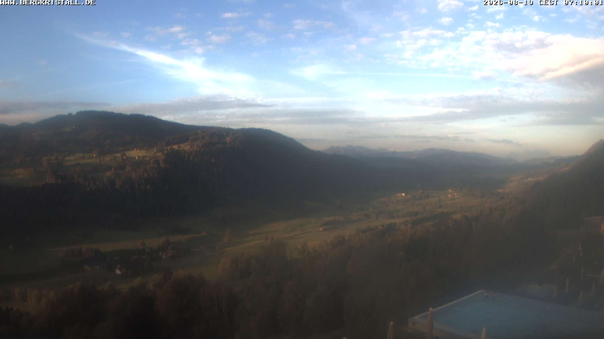 Archiv Foto Webcam Blick vom Hotel Bergkristall in Oberstaufen