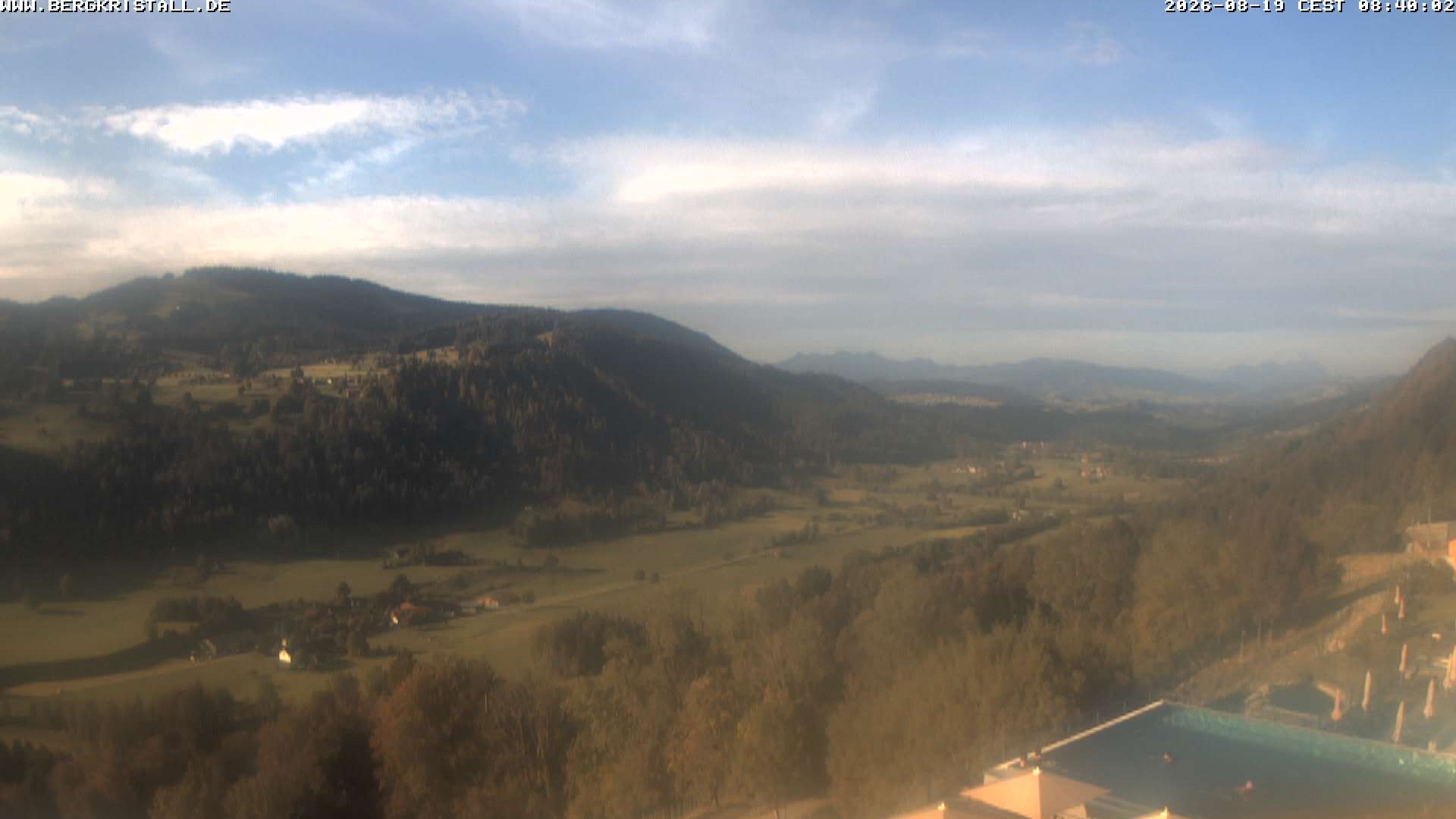 Archiv Foto Webcam Blick vom Hotel Bergkristall in Oberstaufen