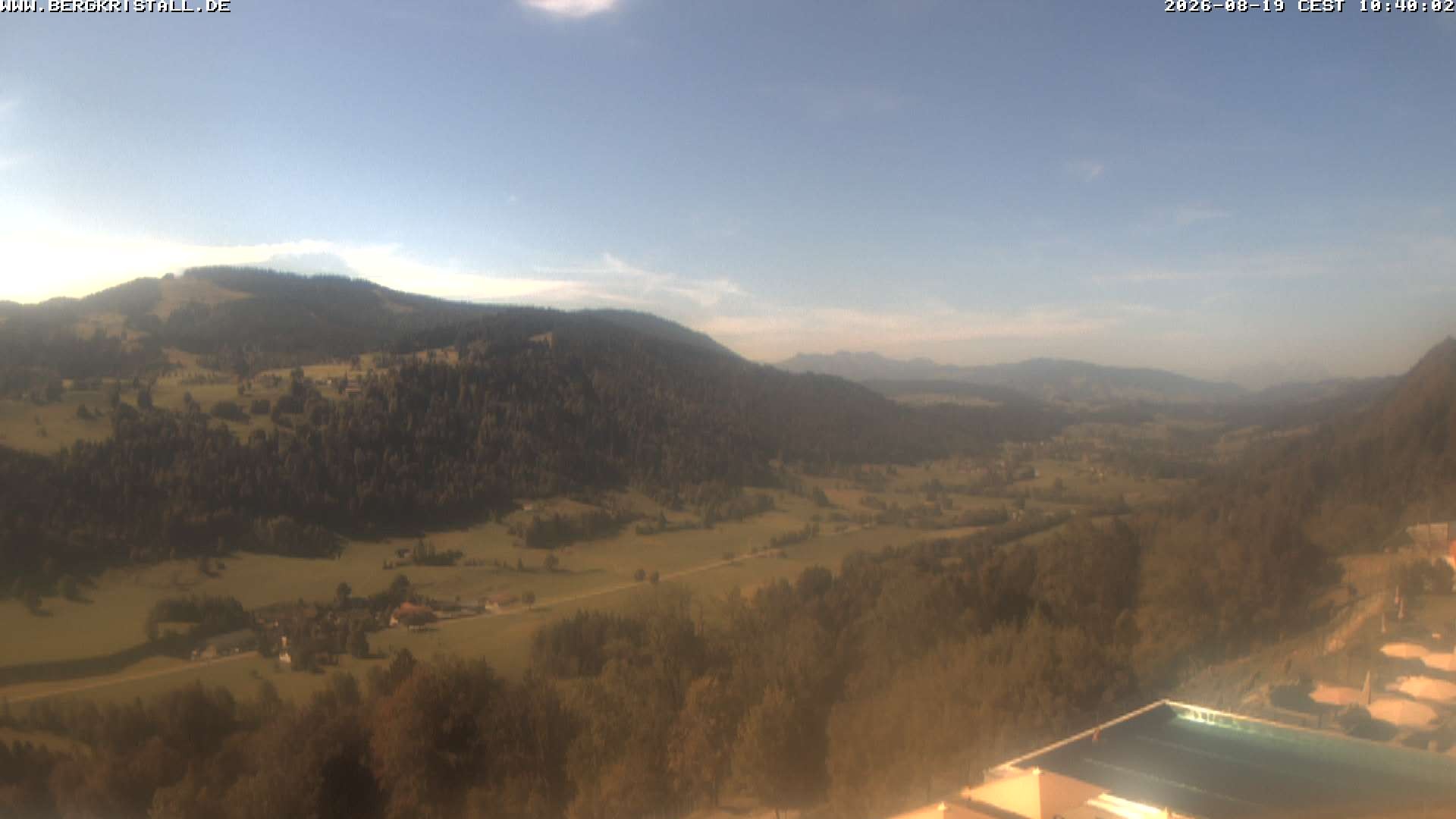 Archiv Foto Webcam Blick vom Hotel Bergkristall in Oberstaufen