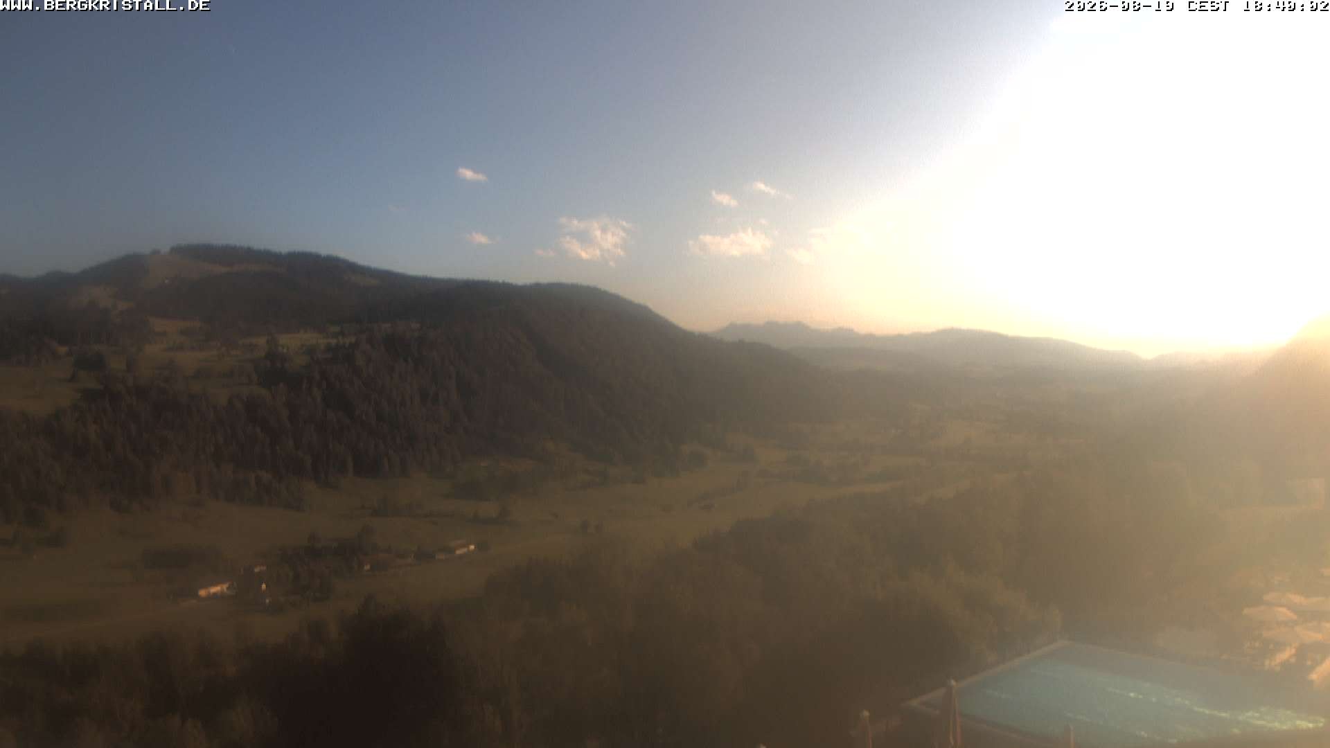 Archiv Foto Webcam Blick vom Hotel Bergkristall in Oberstaufen