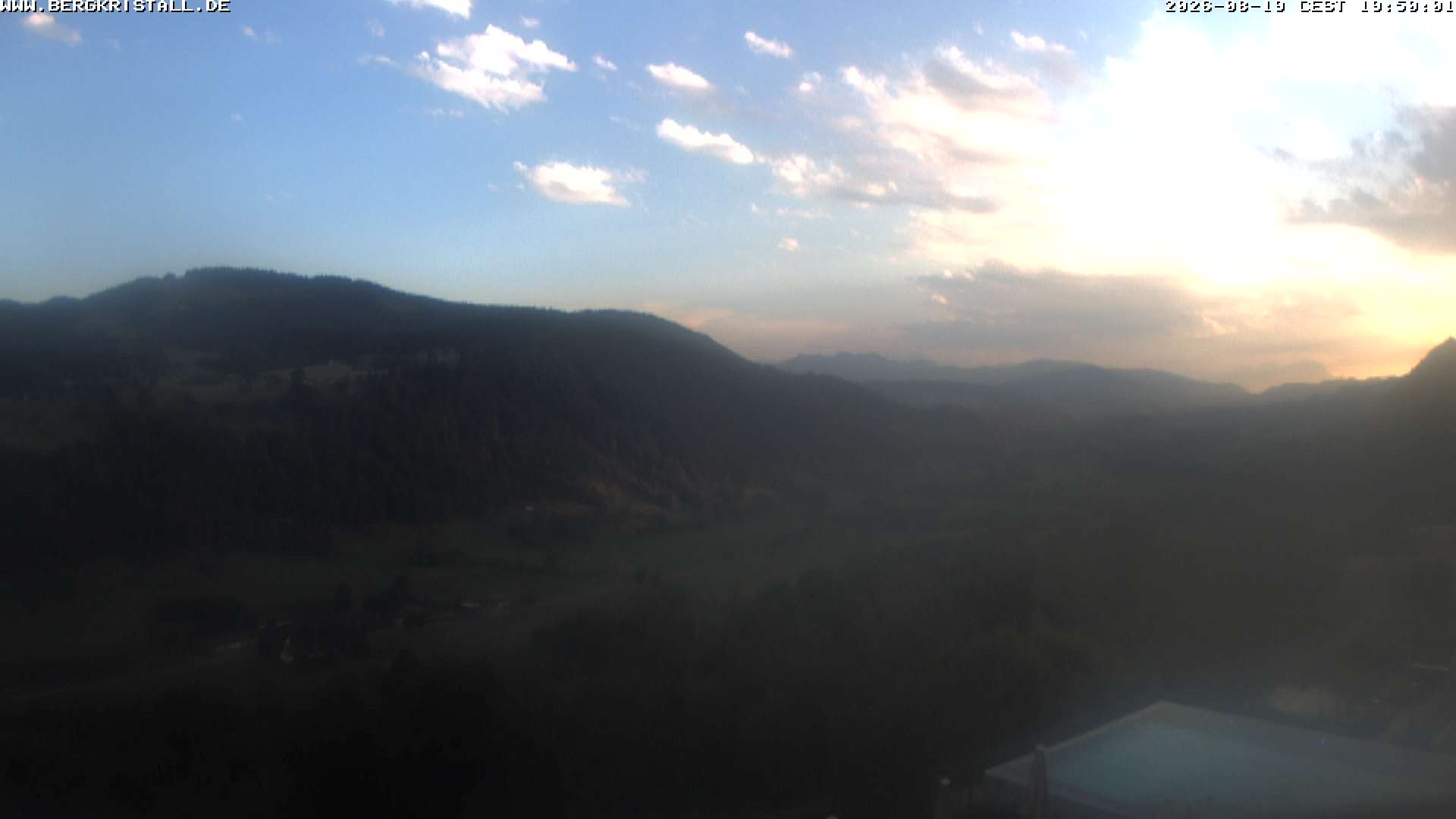 Archiv Foto Webcam Blick vom Hotel Bergkristall in Oberstaufen