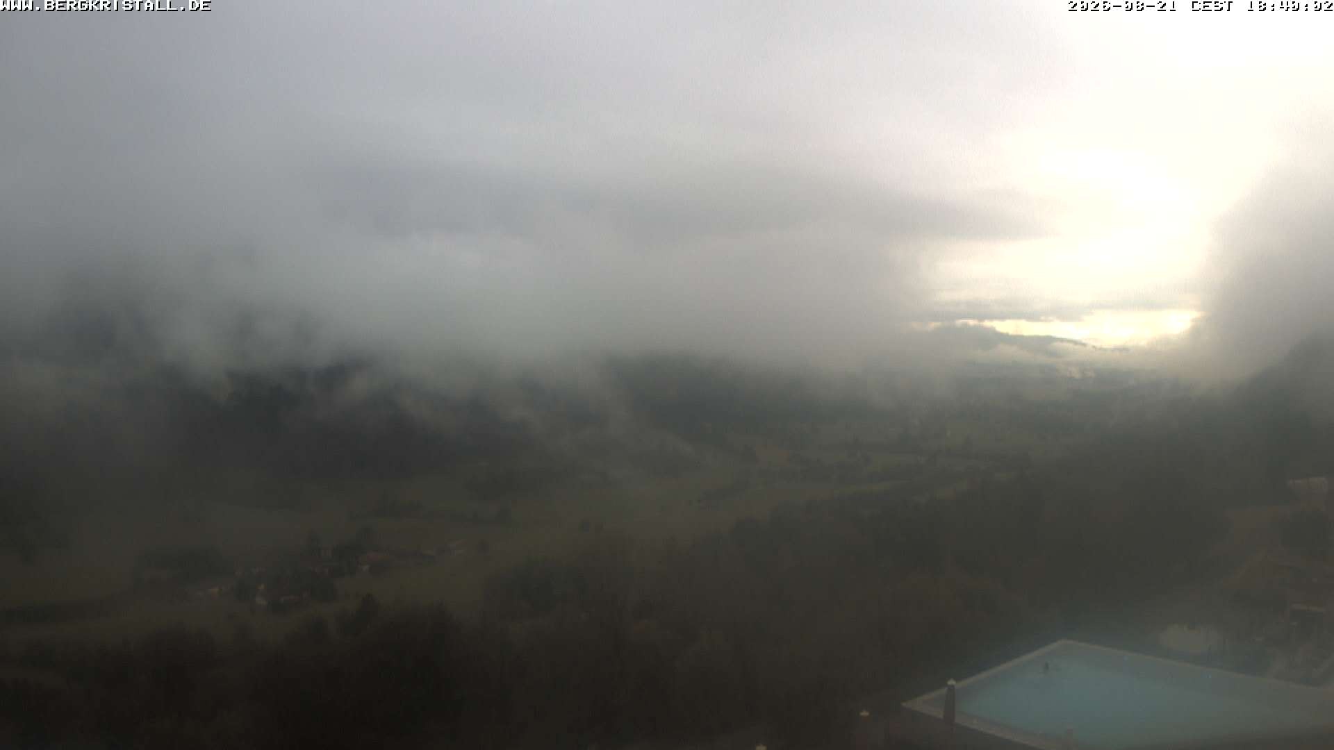 Archiv Foto Webcam Blick vom Hotel Bergkristall in Oberstaufen
