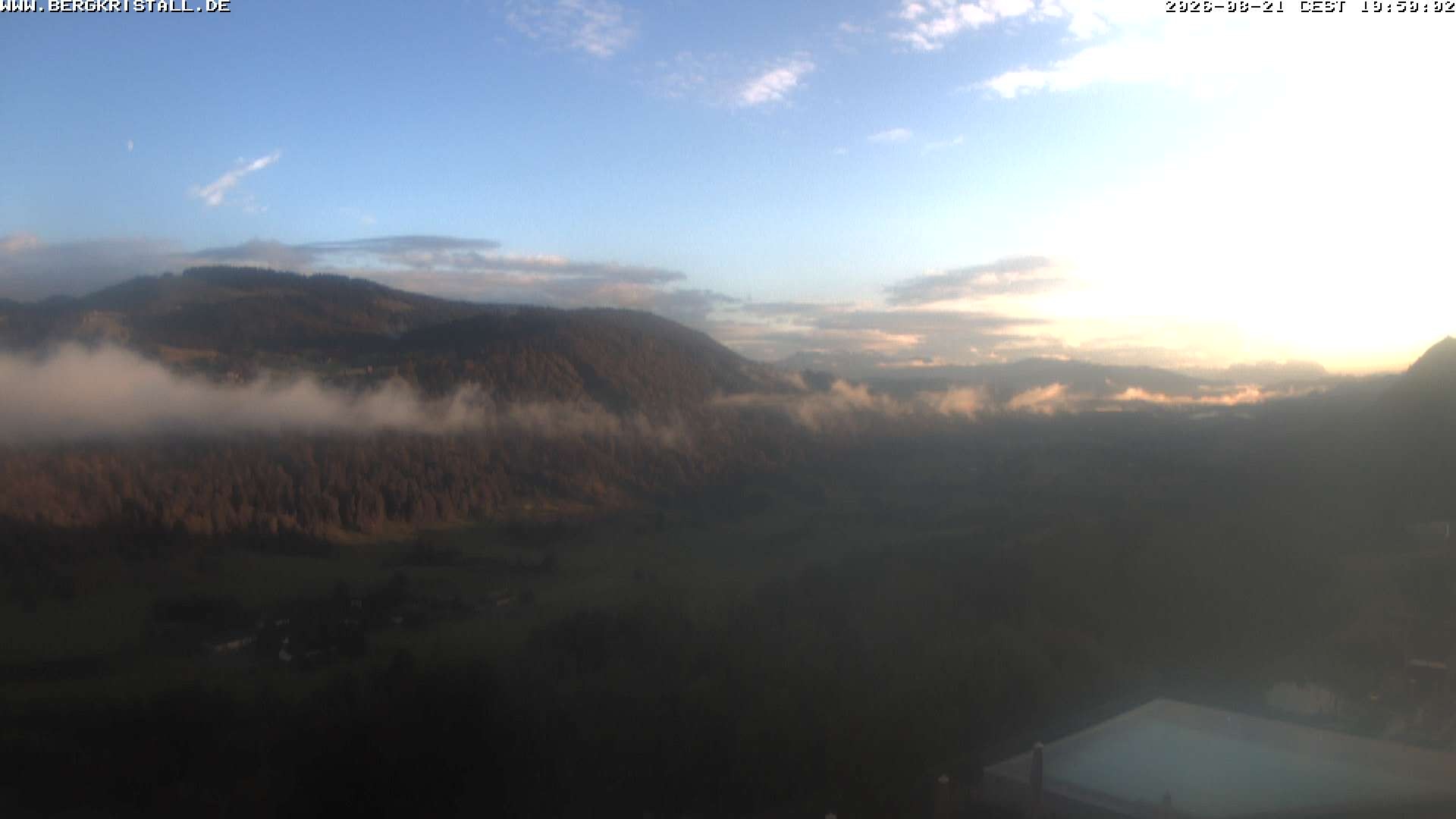 Archiv Foto Webcam Blick vom Hotel Bergkristall in Oberstaufen