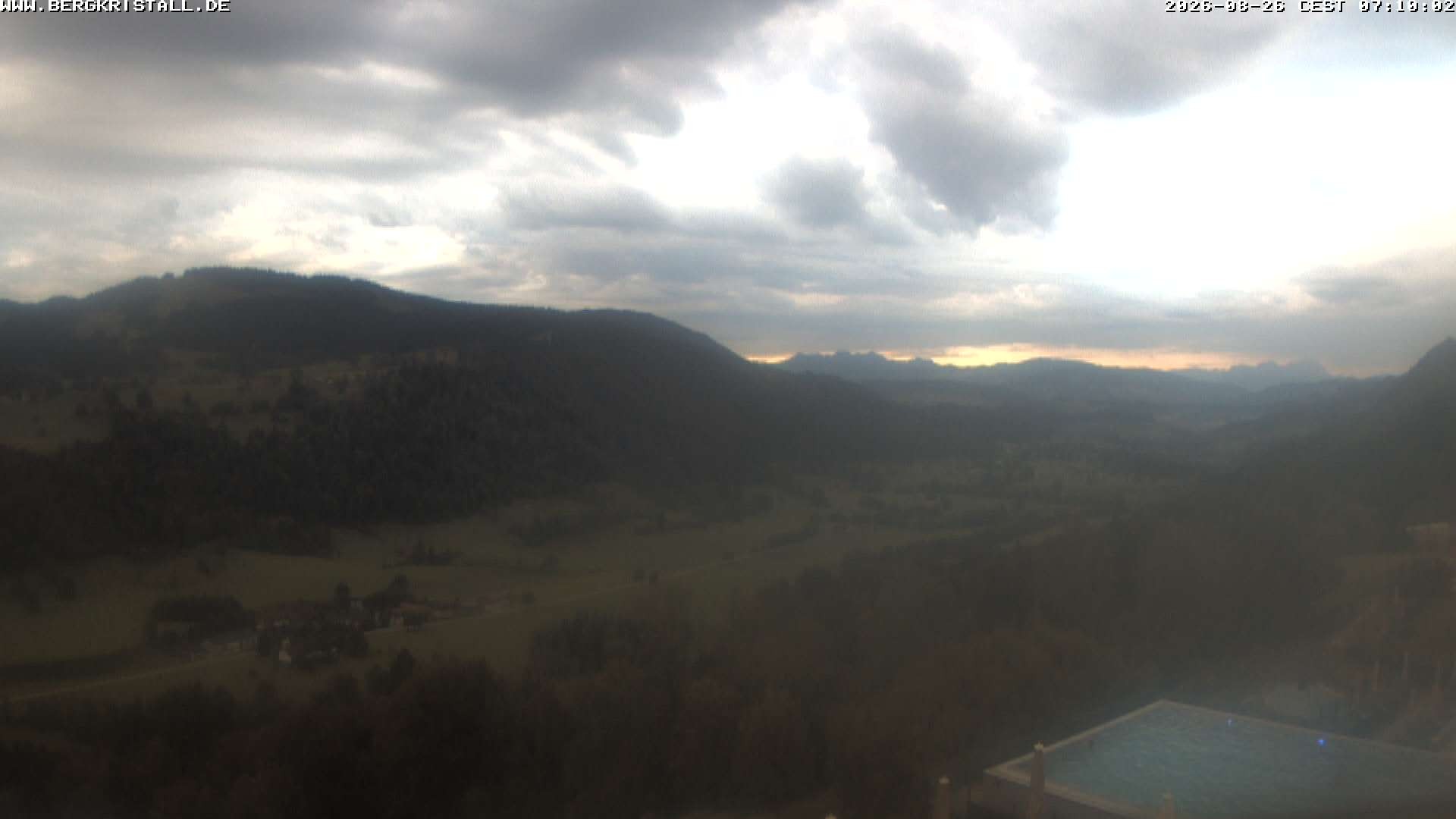 Archiv Foto Webcam Blick vom Hotel Bergkristall in Oberstaufen