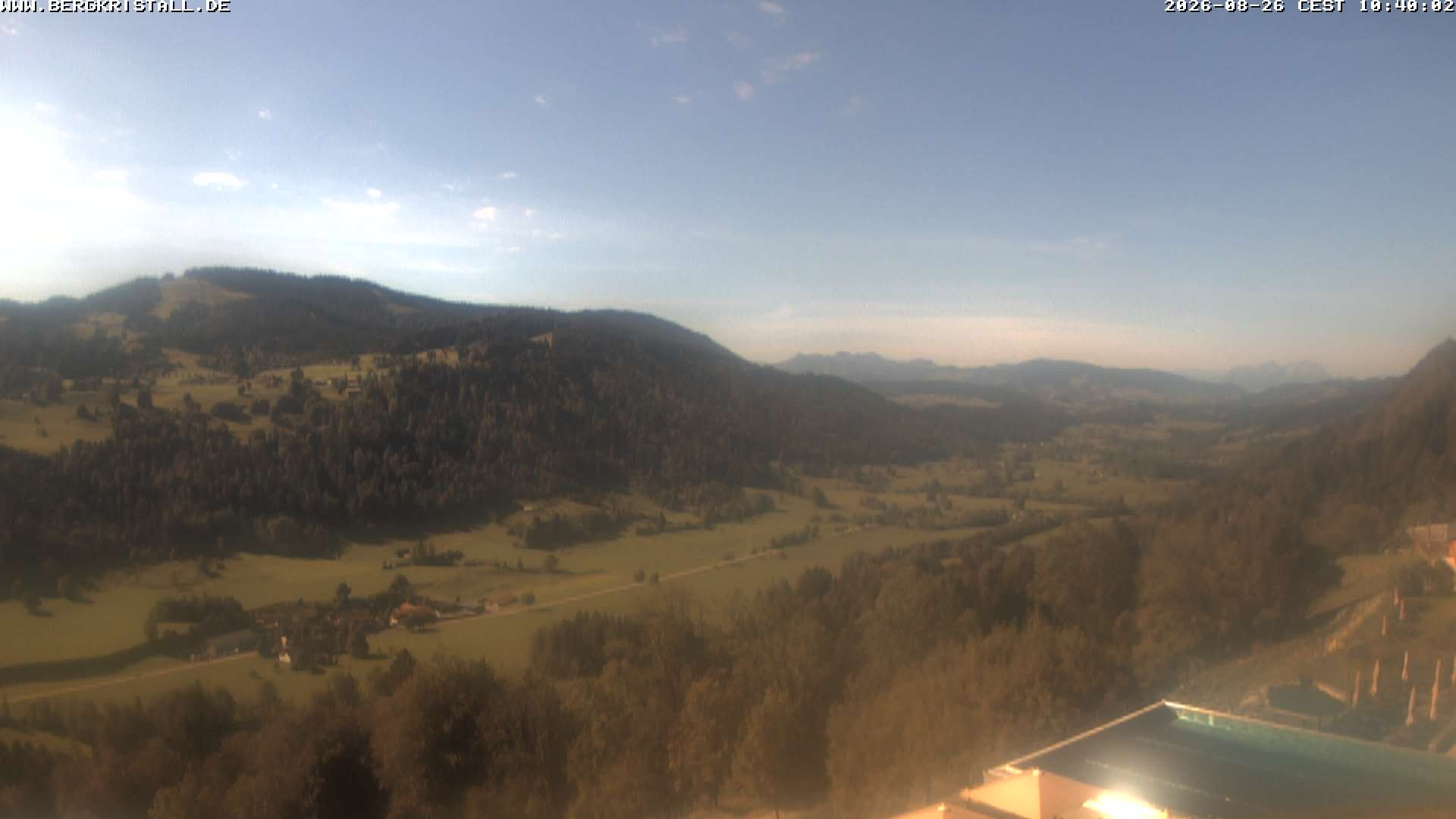 Archiv Foto Webcam Blick vom Hotel Bergkristall in Oberstaufen