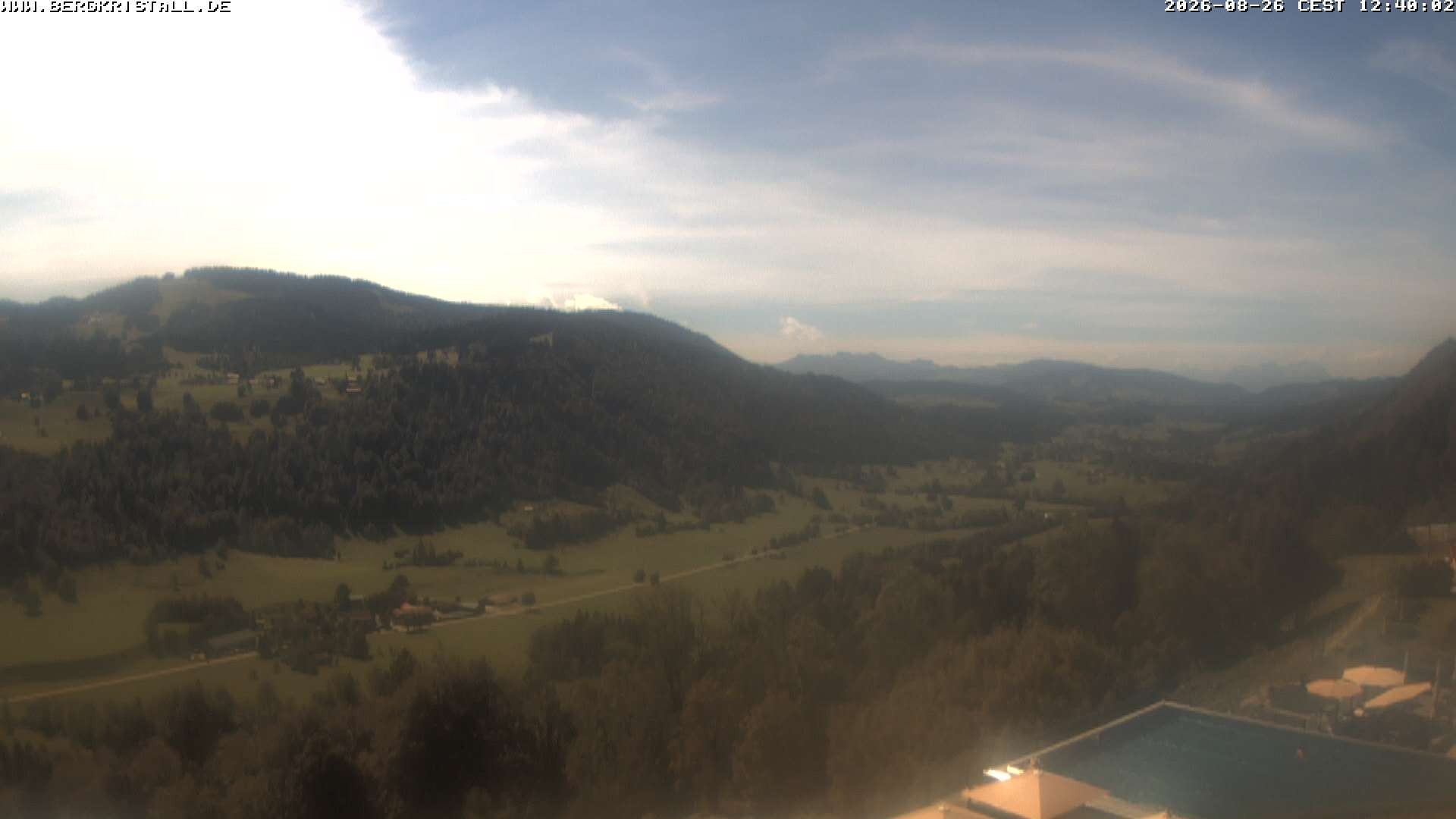 Archiv Foto Webcam Blick vom Hotel Bergkristall in Oberstaufen