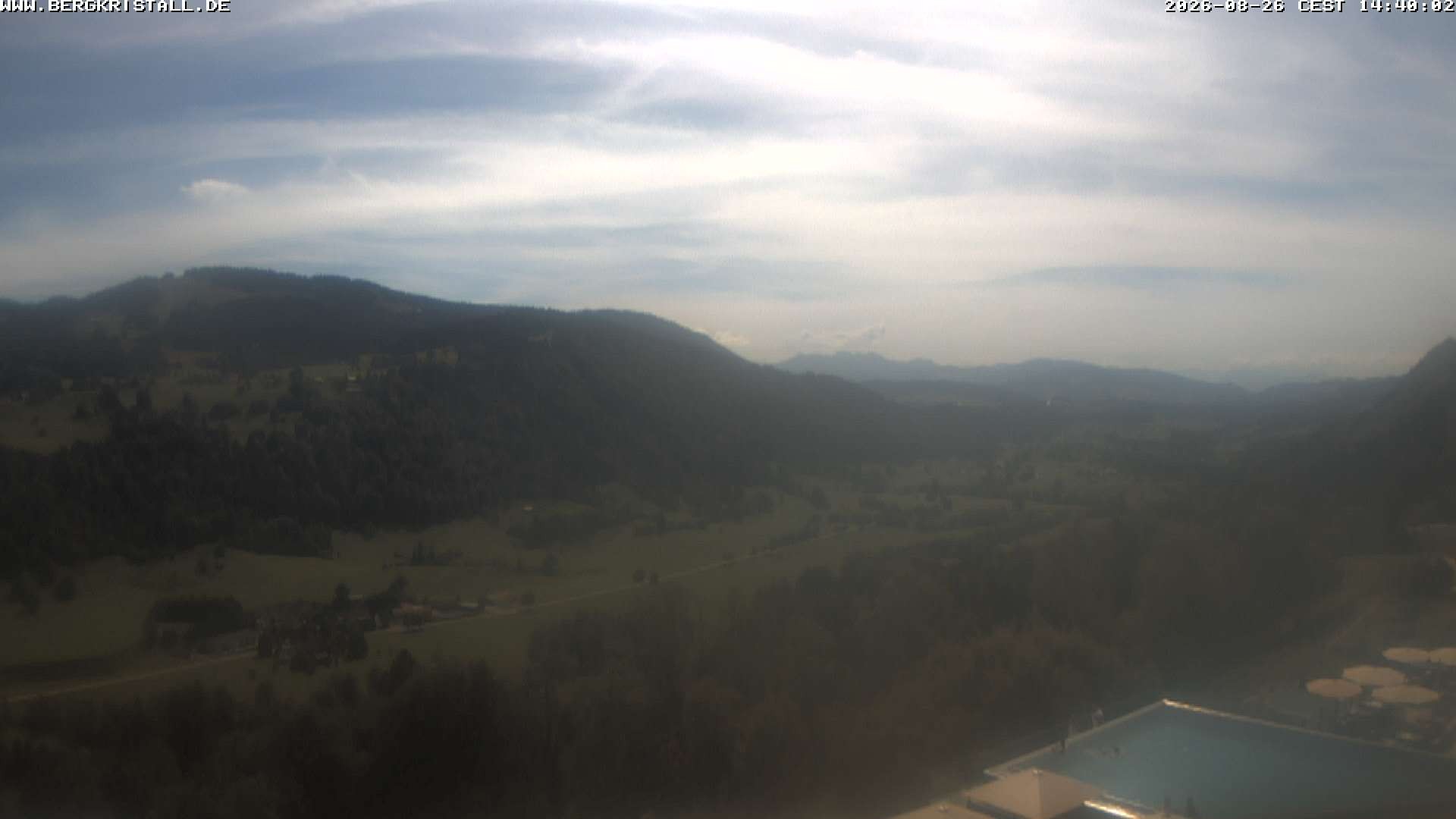 Archiv Foto Webcam Blick vom Hotel Bergkristall in Oberstaufen