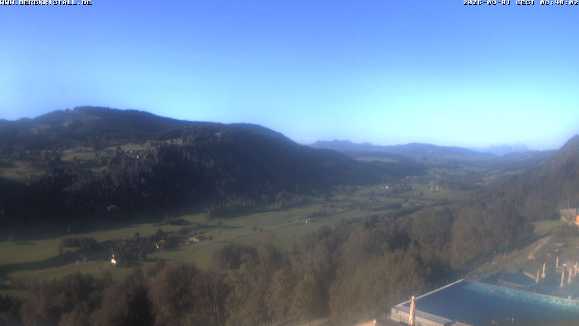Archiv Foto Webcam Blick vom Hotel Bergkristall in Oberstaufen