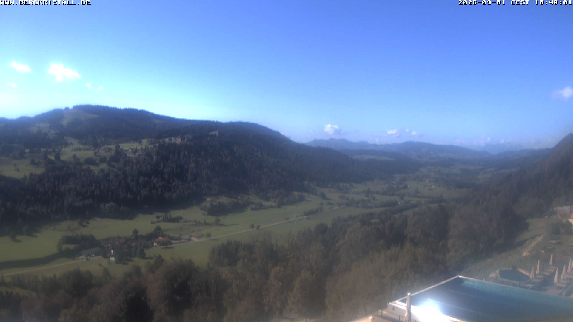 Archiv Foto Webcam Blick vom Hotel Bergkristall in Oberstaufen