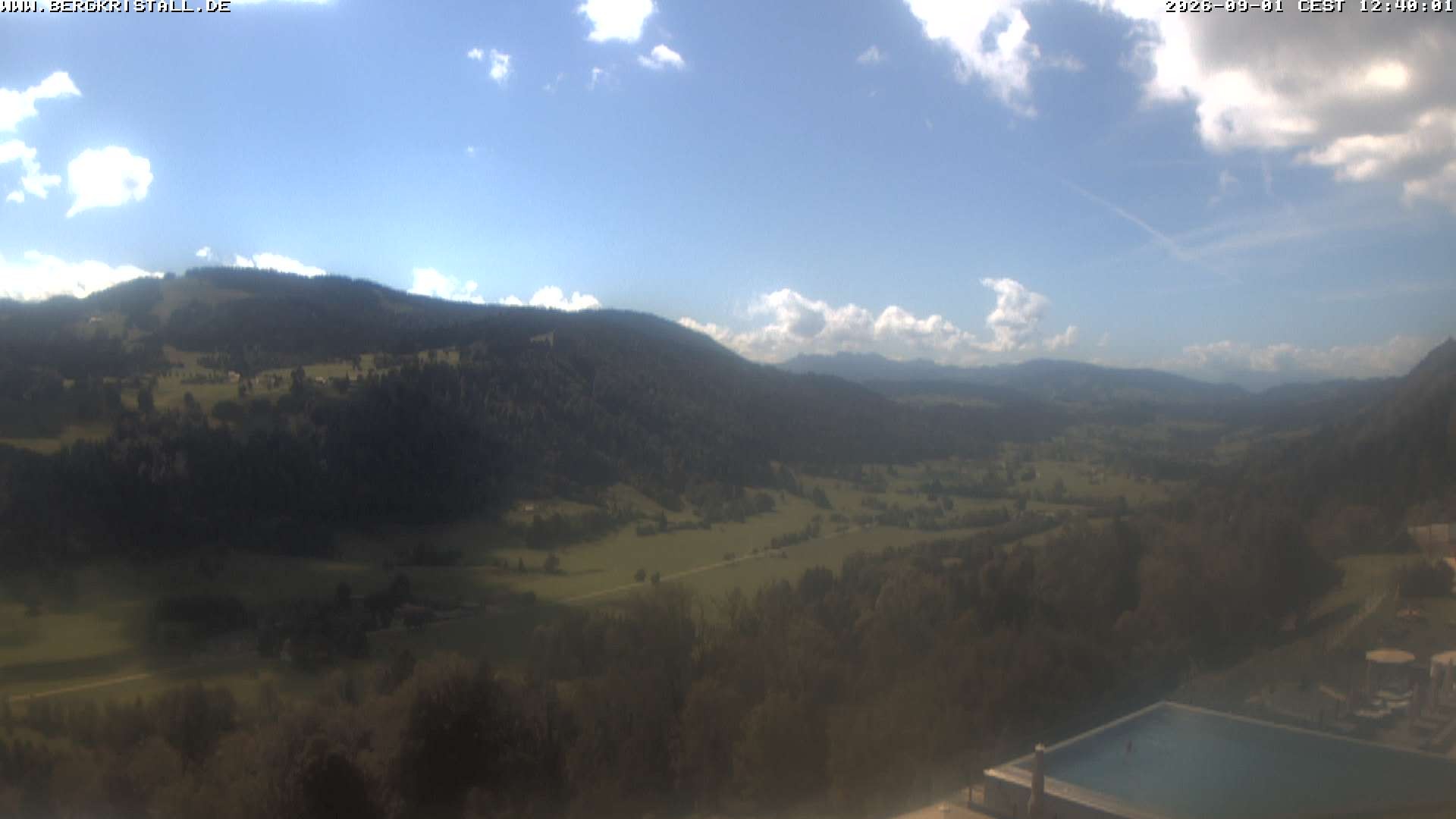 Archiv Foto Webcam Blick vom Hotel Bergkristall in Oberstaufen