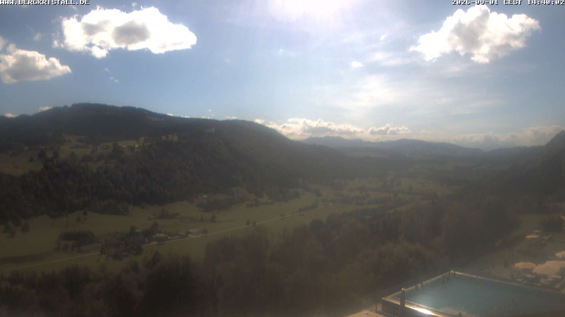 Archiv Foto Webcam Blick vom Hotel Bergkristall in Oberstaufen