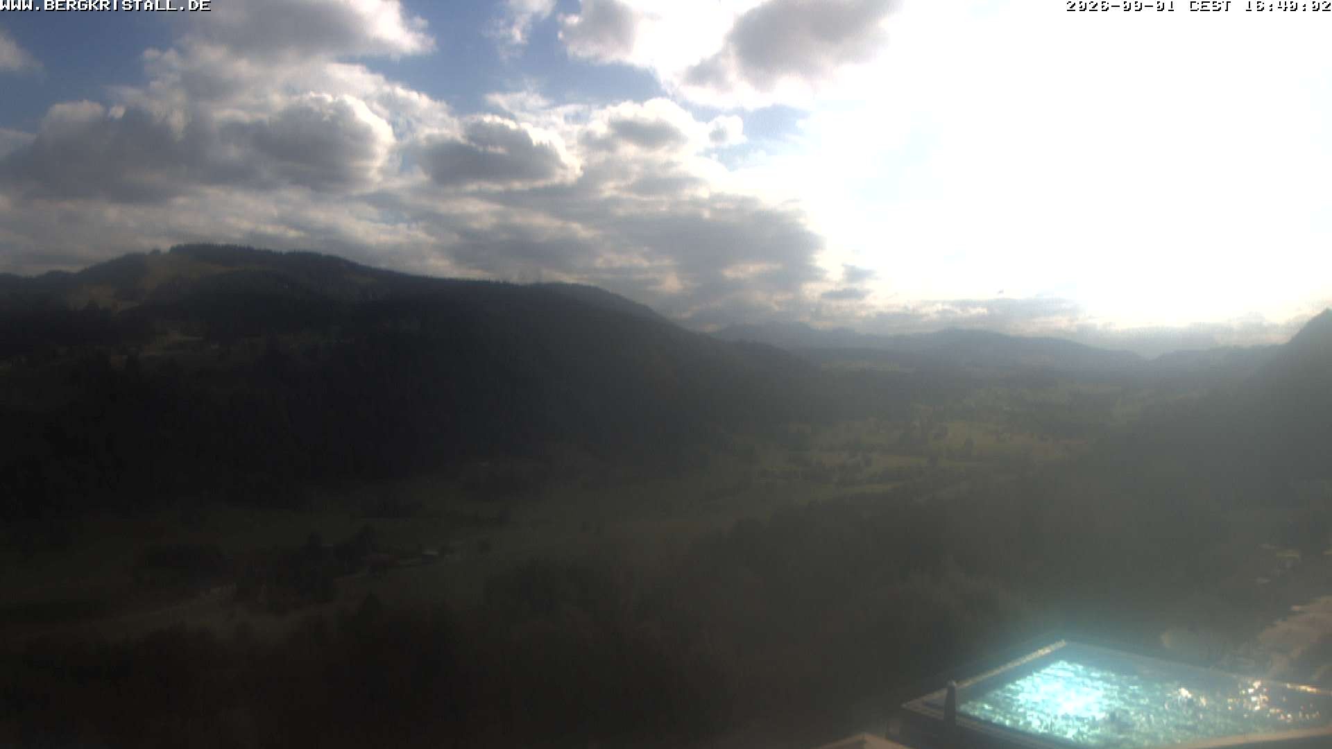 Archiv Foto Webcam Blick vom Hotel Bergkristall in Oberstaufen