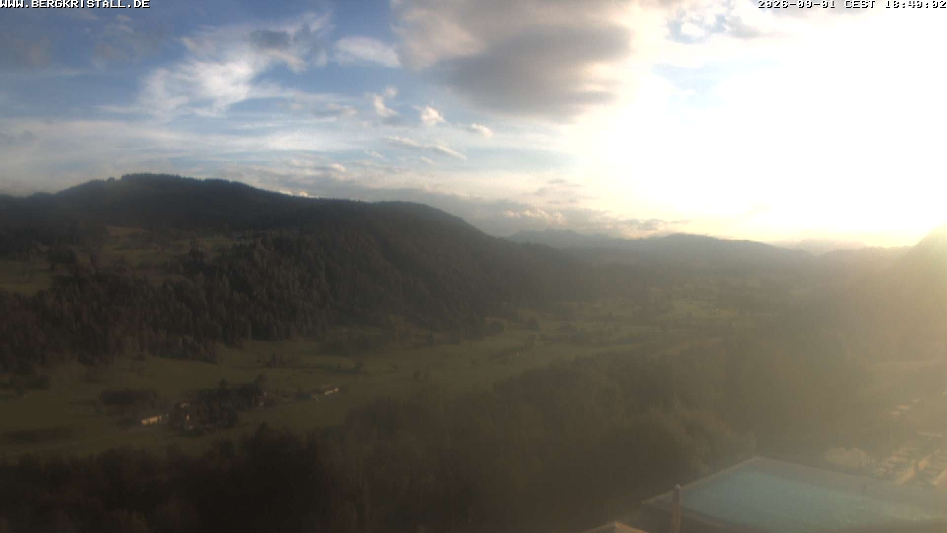 Archiv Foto Webcam Blick vom Hotel Bergkristall in Oberstaufen