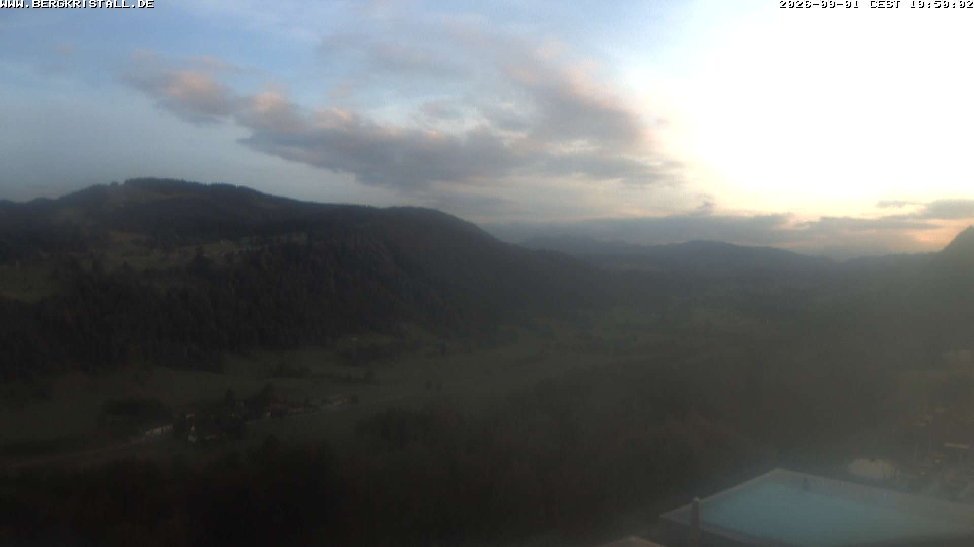 Archiv Foto Webcam Blick vom Hotel Bergkristall in Oberstaufen