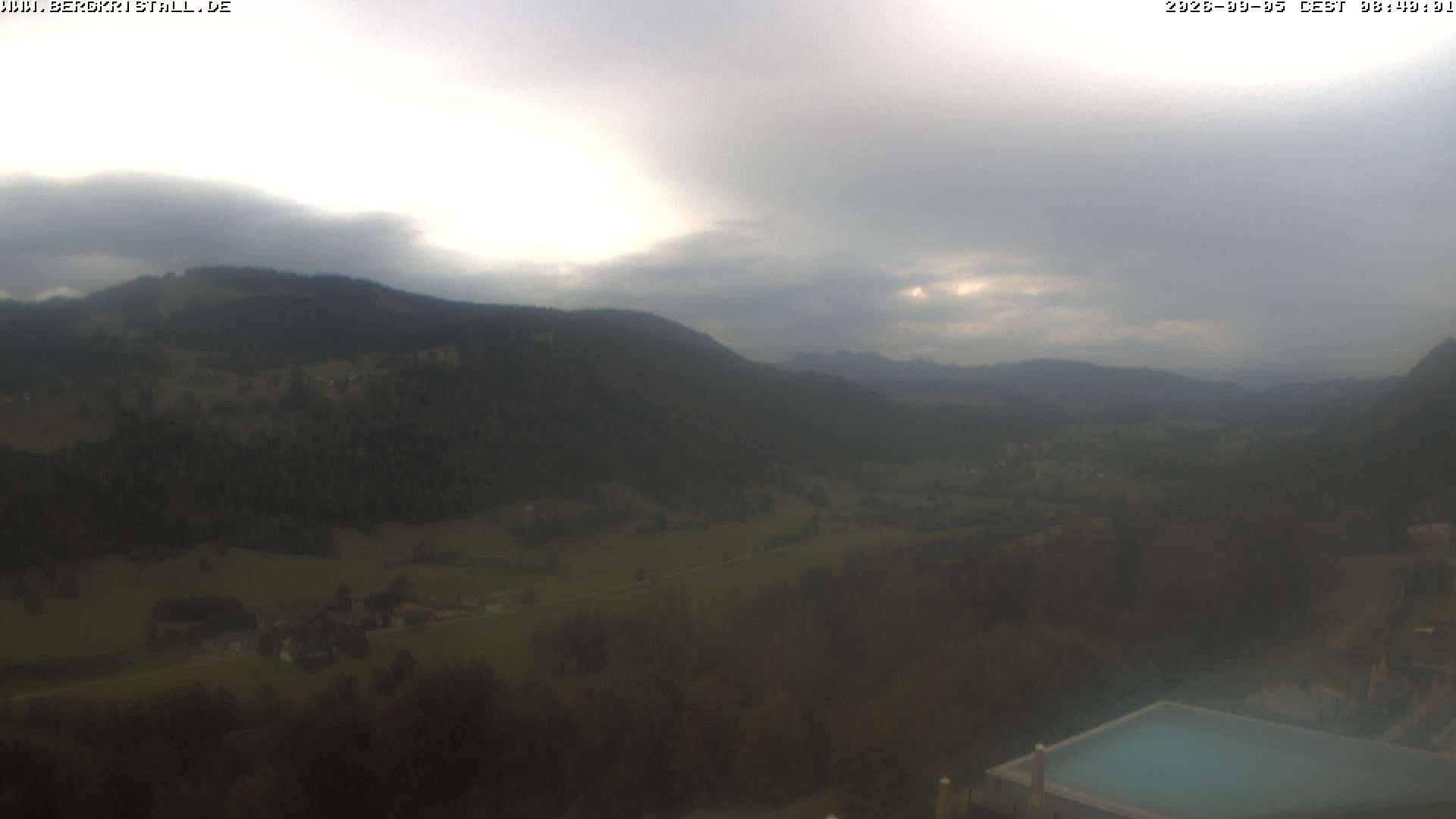 Archiv Foto Webcam Blick vom Hotel Bergkristall in Oberstaufen
