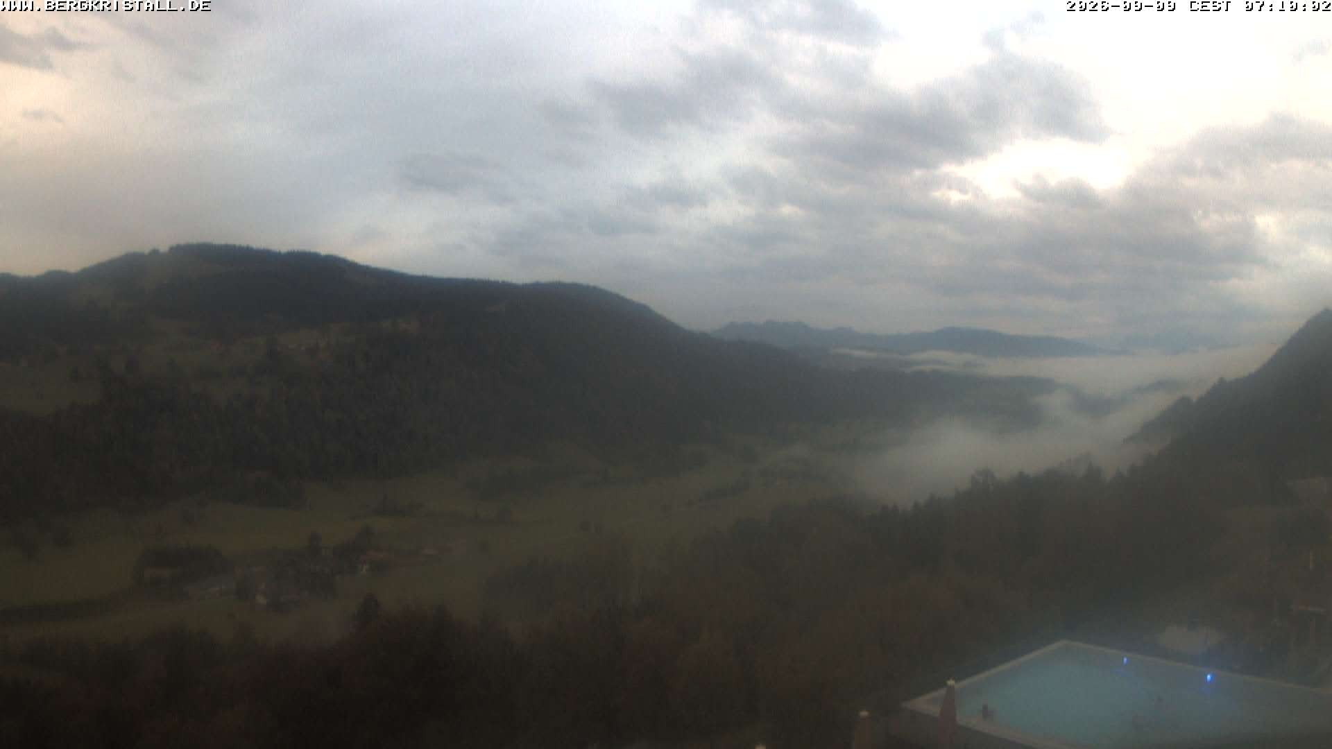 Archiv Foto Webcam Blick vom Hotel Bergkristall in Oberstaufen