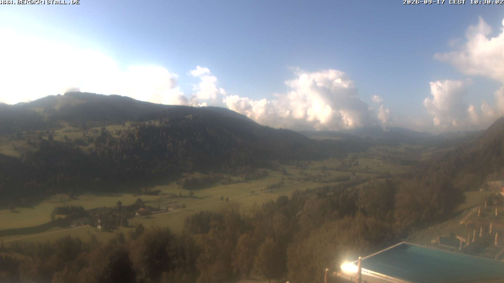 Archiv Foto Webcam Blick vom Hotel Bergkristall in Oberstaufen