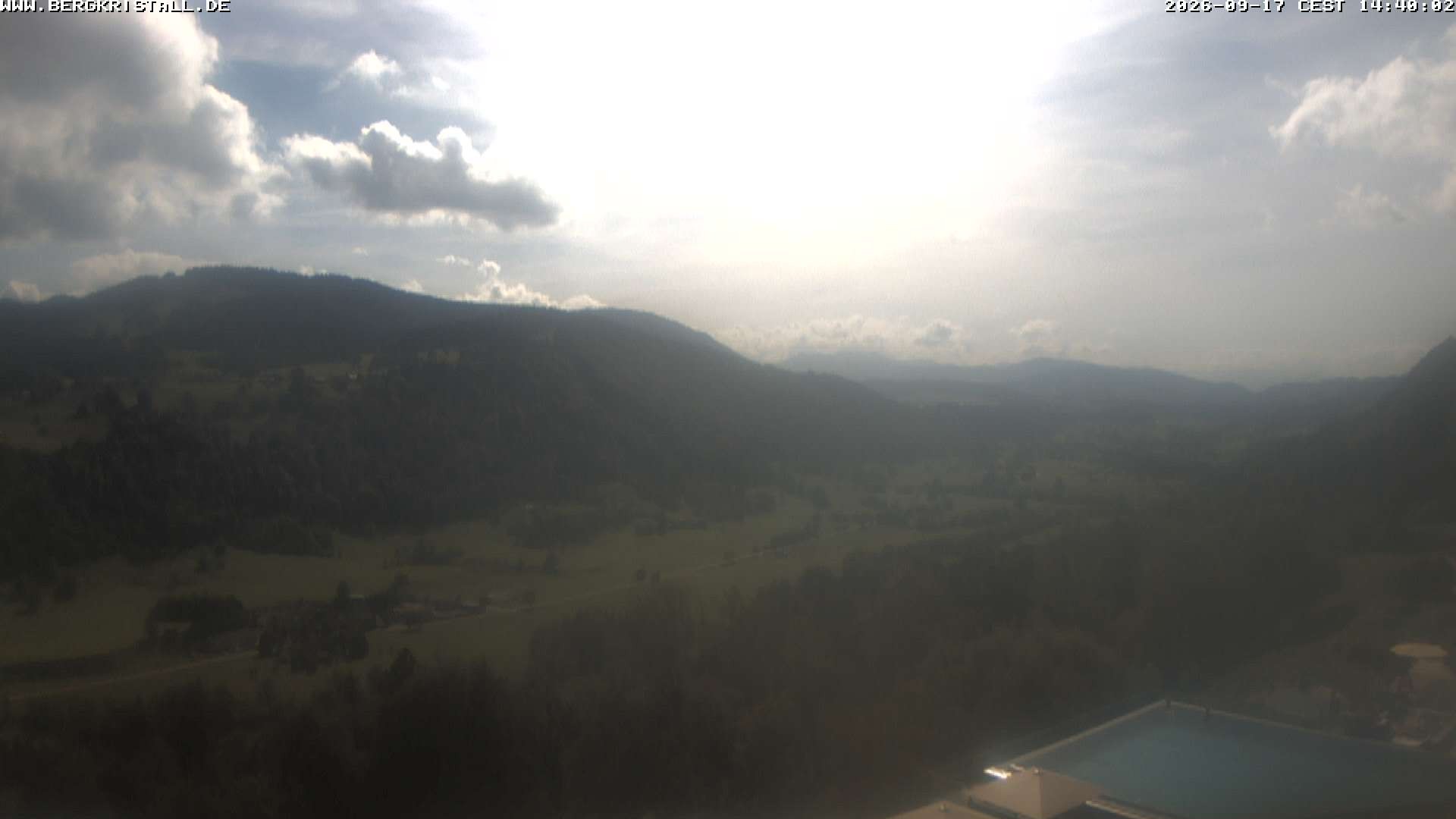 Archiv Foto Webcam Blick vom Hotel Bergkristall in Oberstaufen