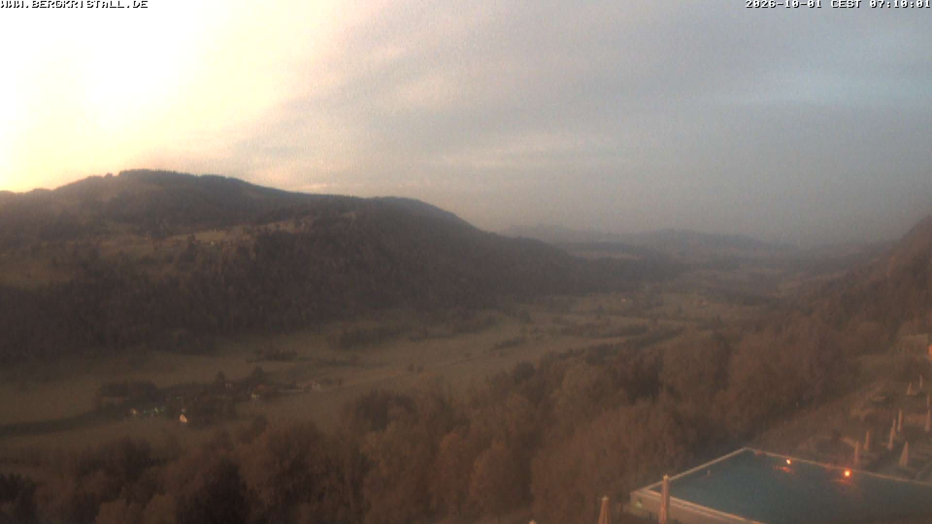 Archiv Foto Webcam Blick vom Hotel Bergkristall in Oberstaufen