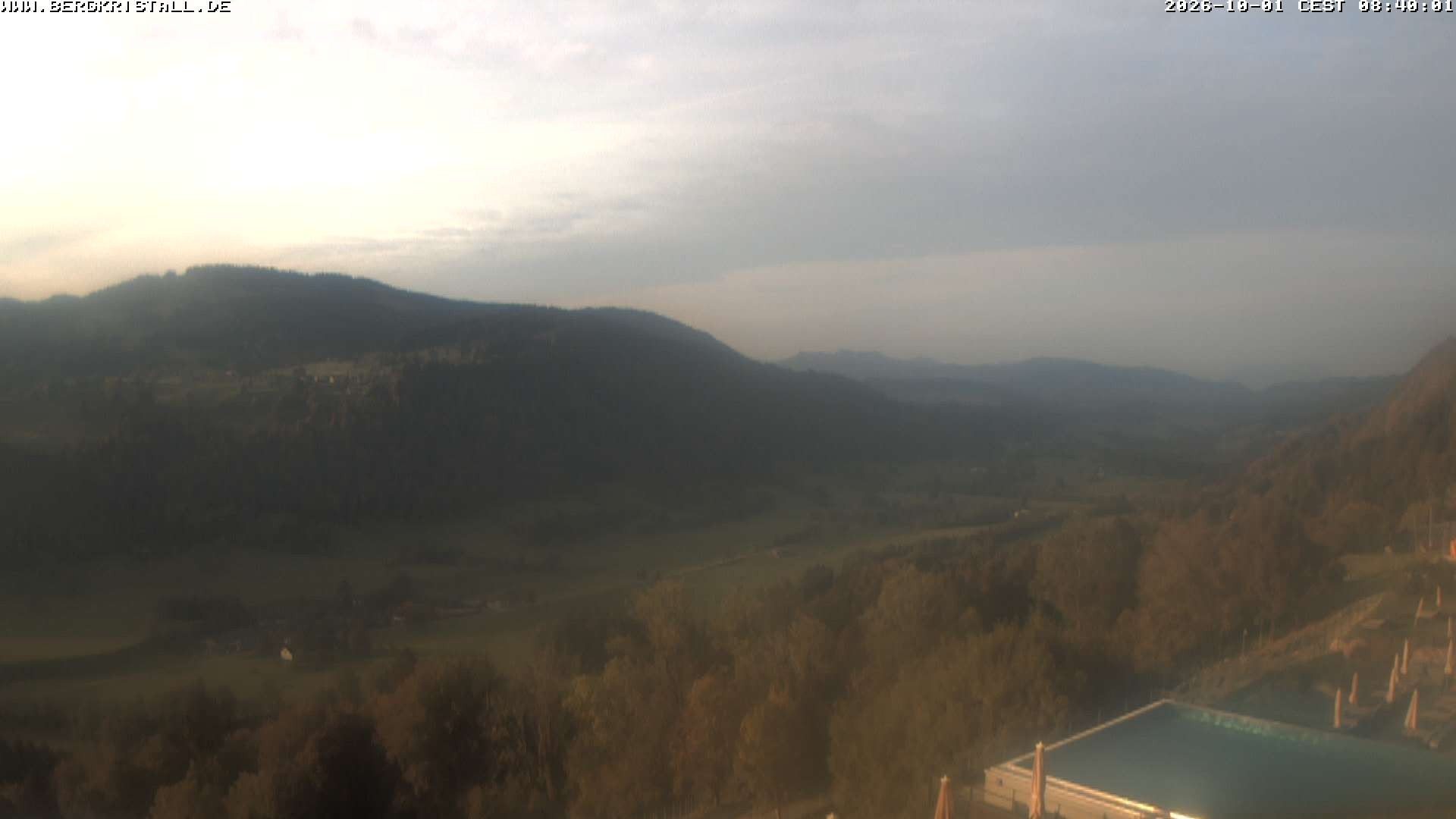 Archiv Foto Webcam Blick vom Hotel Bergkristall in Oberstaufen