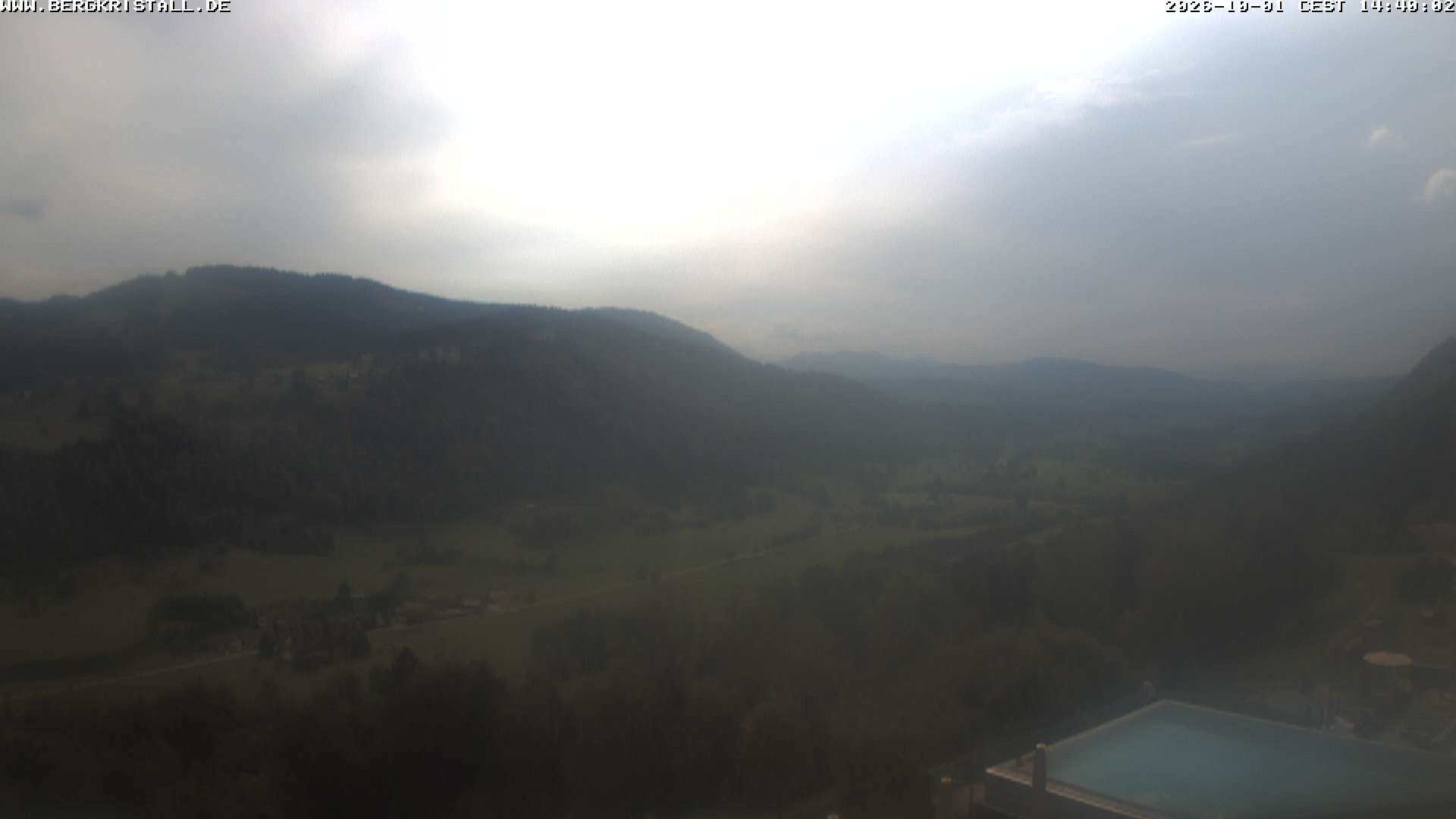 Archiv Foto Webcam Blick vom Hotel Bergkristall in Oberstaufen
