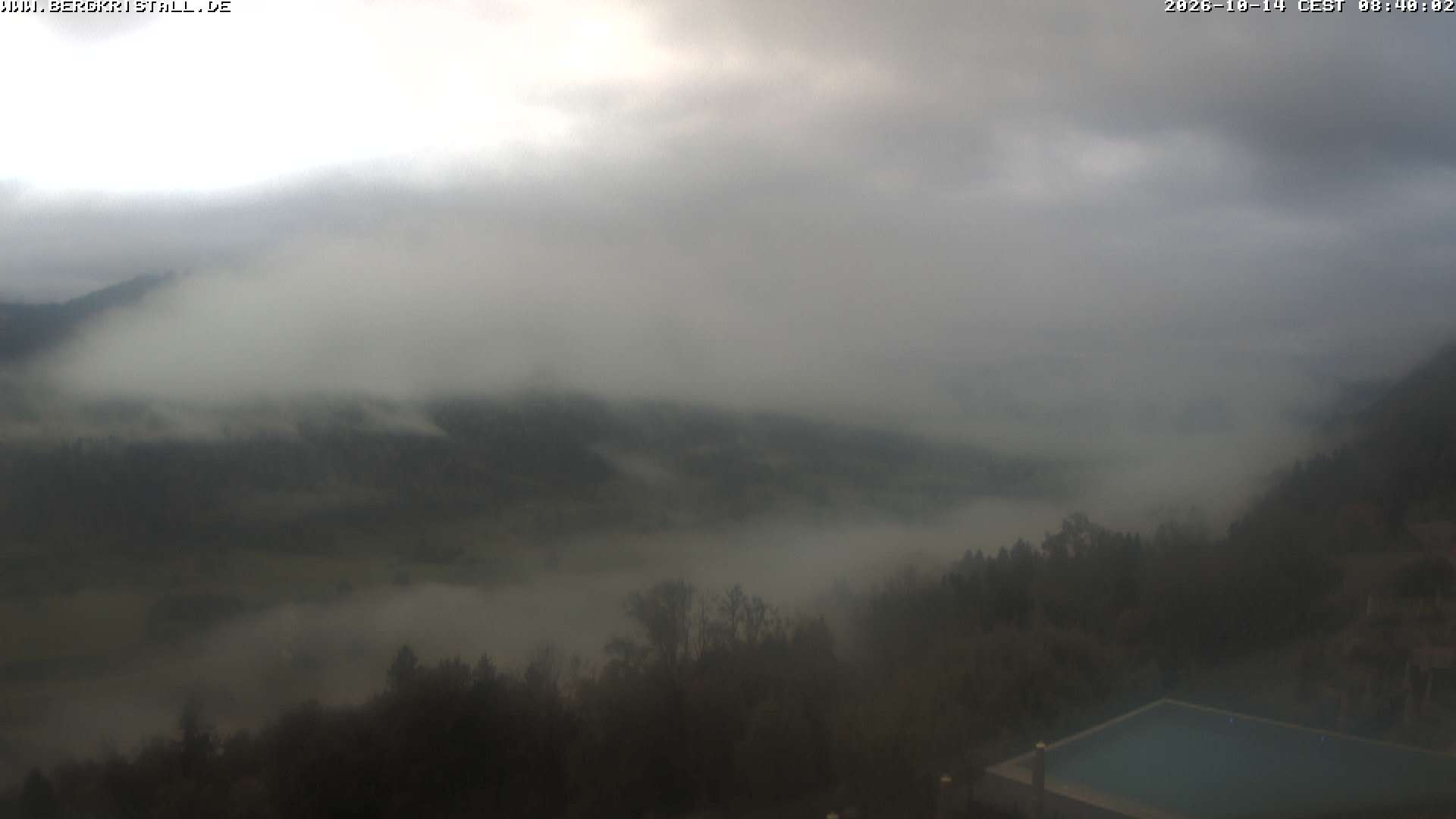 Archiv Foto Webcam Blick vom Hotel Bergkristall in Oberstaufen