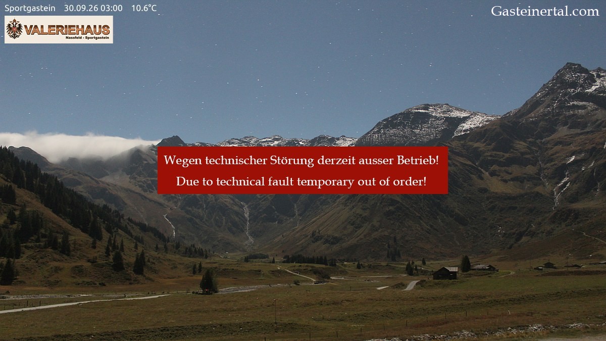 Archived image Webcam Alpine Restaurant Valeriehaus