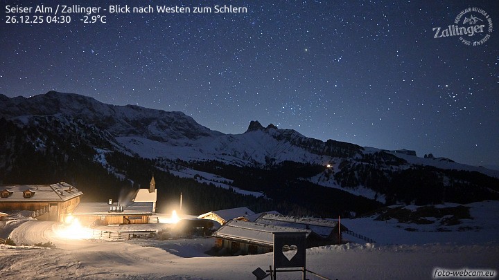 Archiv Foto Webcam Almgasthof Zallinger (Dolomiten)