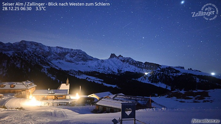 Archiv Foto Webcam Almgasthof Zallinger (Dolomiten)