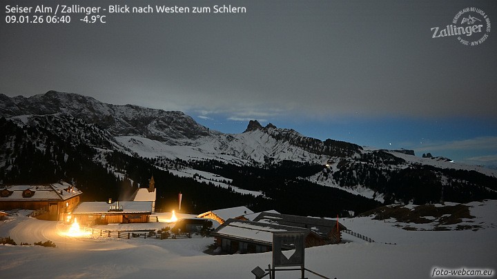 Archiv Foto Webcam Almgasthof Zallinger (Dolomiten)