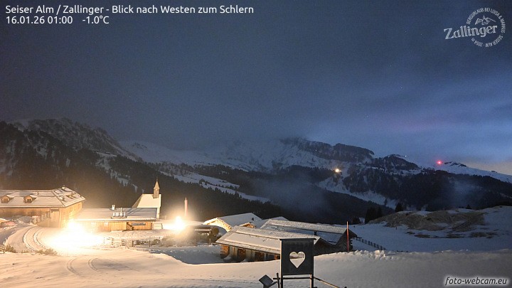 Archived image Webcam Almgasthof Zallinger