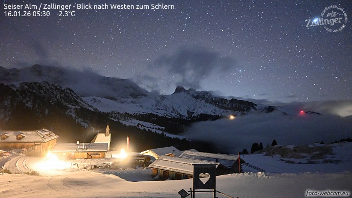 Archived image Webcam Almgasthof Zallinger