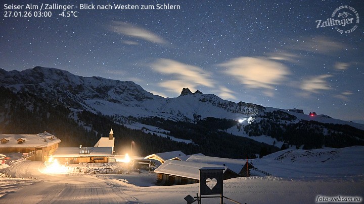Archiv Foto Webcam Almgasthof Zallinger (Dolomiten)
