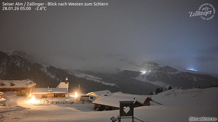 Archiv Foto Webcam Almgasthof Zallinger (Dolomiten)