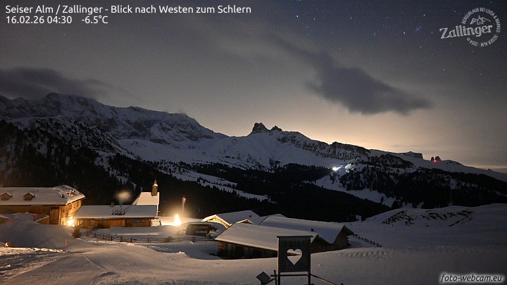 Archiv Foto Webcam Almgasthof Zallinger (Dolomiten)