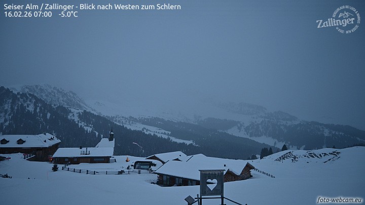 Archiv Foto Webcam Almgasthof Zallinger (Dolomiten)