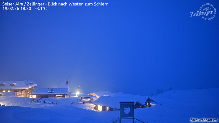 Archived image Webcam Almgasthof Zallinger