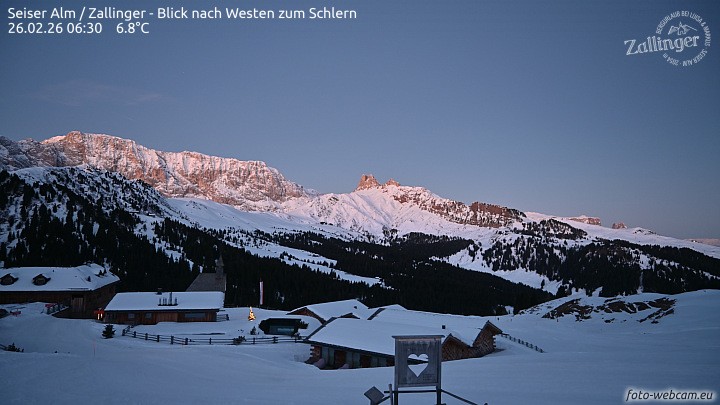 Archiv Foto Webcam Almgasthof Zallinger (Dolomiten)