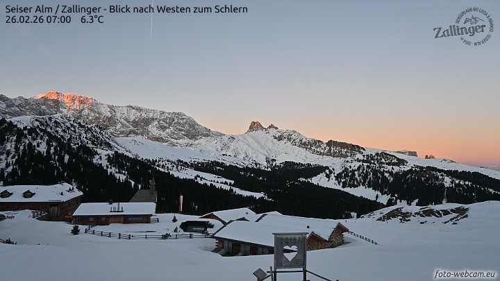 Archiv Foto Webcam Almgasthof Zallinger (Dolomiten)