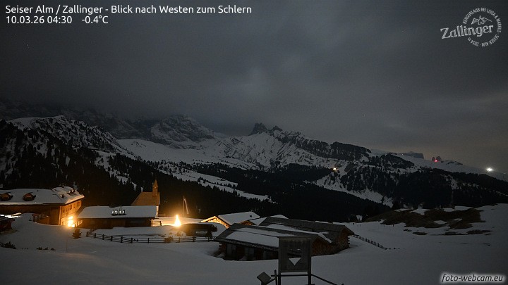 Archived image Webcam Almgasthof Zallinger