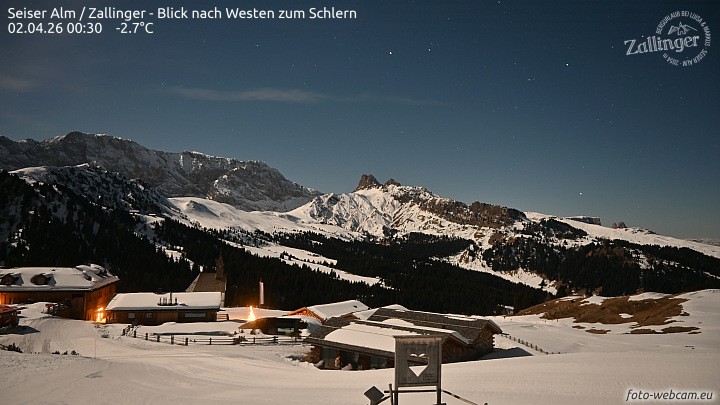 Archiv Foto Webcam Almgasthof Zallinger (Dolomiten)