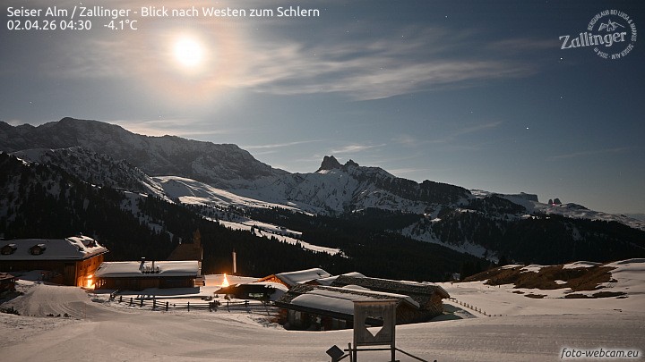 Archiv Foto Webcam Almgasthof Zallinger (Dolomiten)