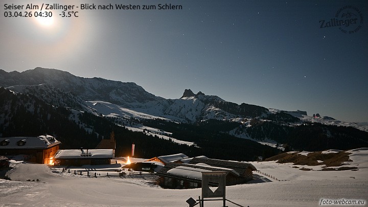Archiv Foto Webcam Almgasthof Zallinger (Dolomiten)