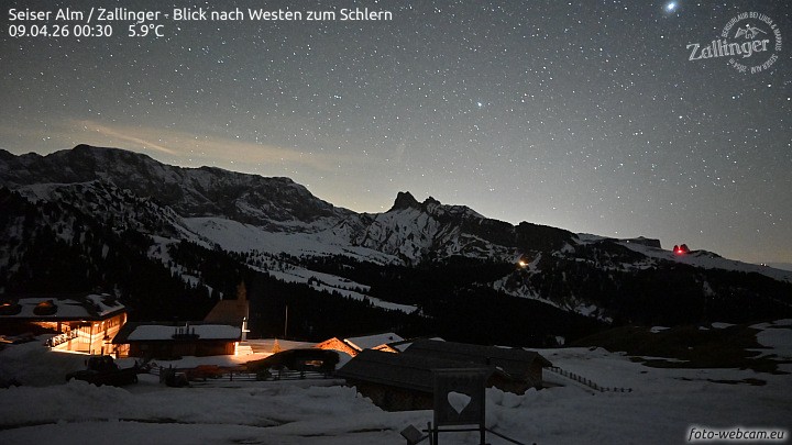 Archiv Foto Webcam Almgasthof Zallinger (Dolomiten)