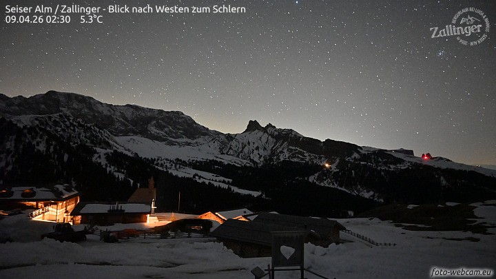 Archiv Foto Webcam Almgasthof Zallinger (Dolomiten)