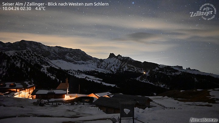 Archiv Foto Webcam Almgasthof Zallinger (Dolomiten)