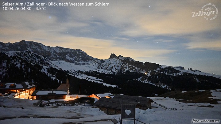 Archiv Foto Webcam Almgasthof Zallinger (Dolomiten)