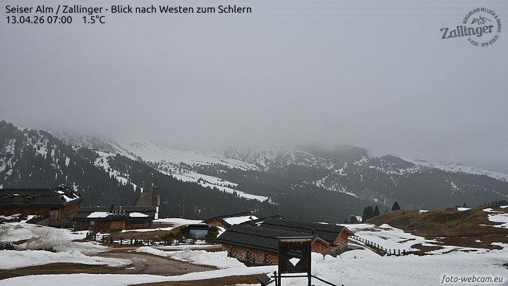 Archiv Foto Webcam Almgasthof Zallinger (Dolomiten)