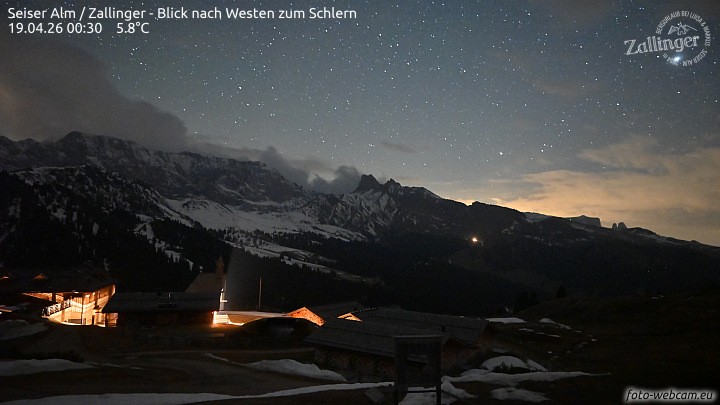 Archived image Webcam Almgasthof Zallinger